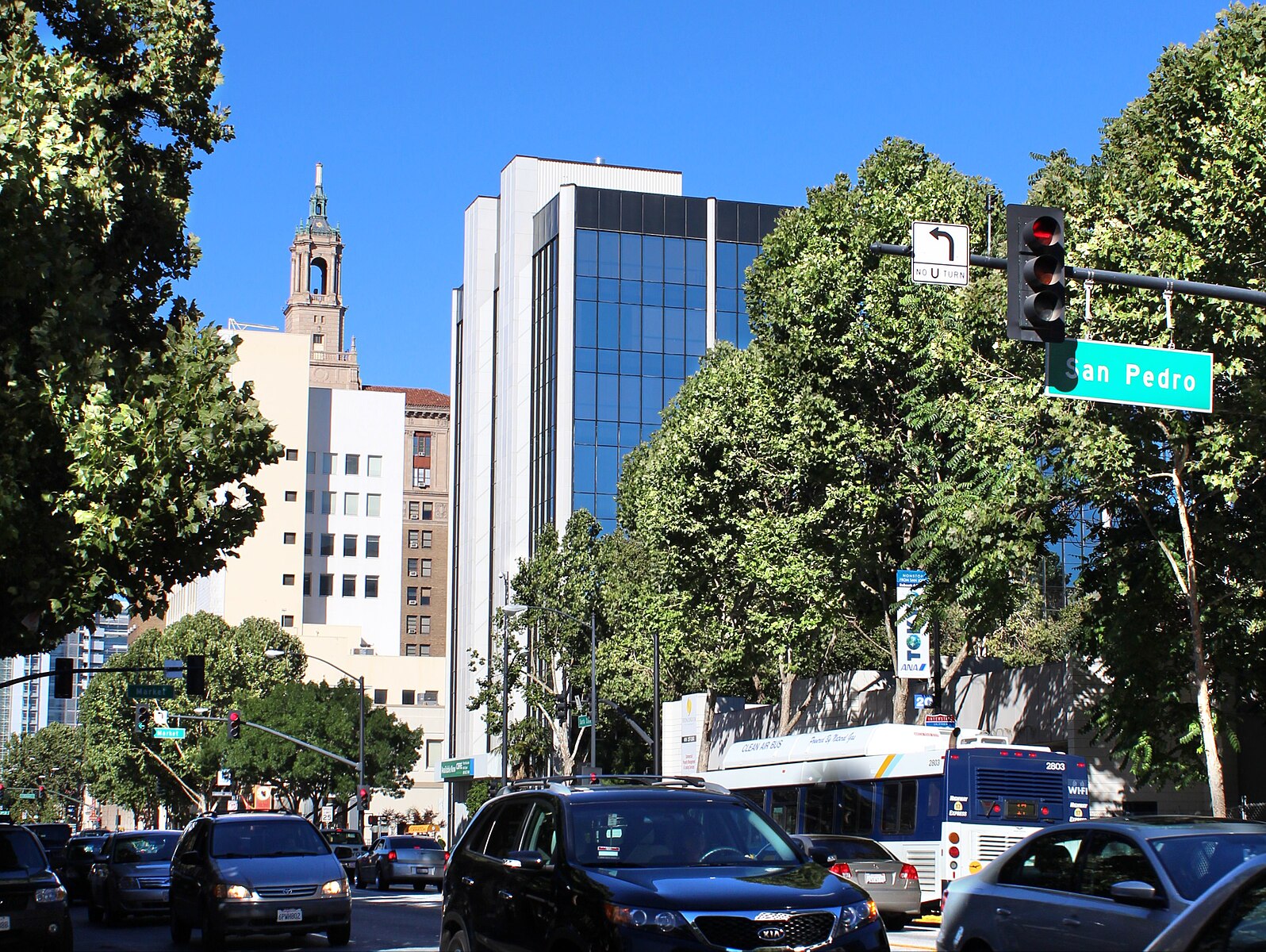 Heavy traffic near campus